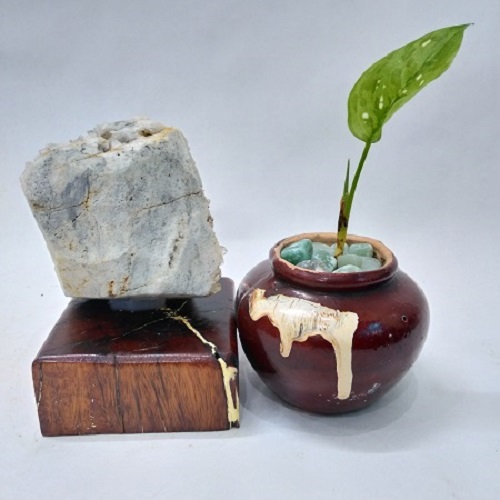 Đá phong thủy thạch anh trắng tinh thể búp