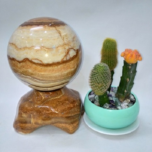 Quả cầu đá phong thủy Canxit