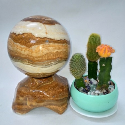 Quả cầu đá phong thủy Canxit