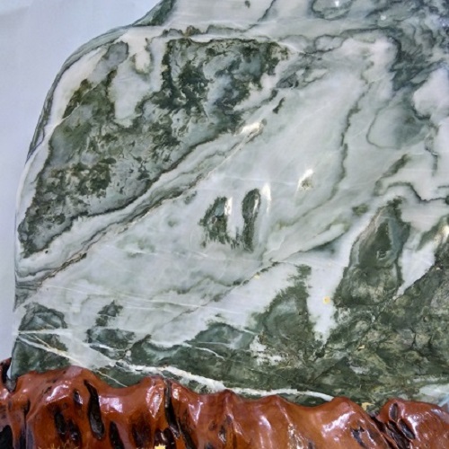 Tranh đá phong thủy Serpentine xanh