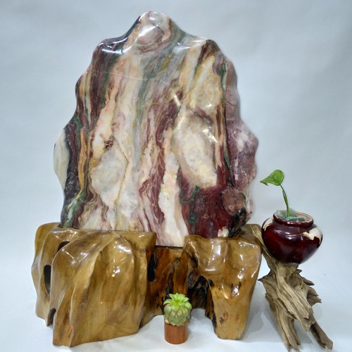 Đá phong thủy Serpentine ngũ sắc