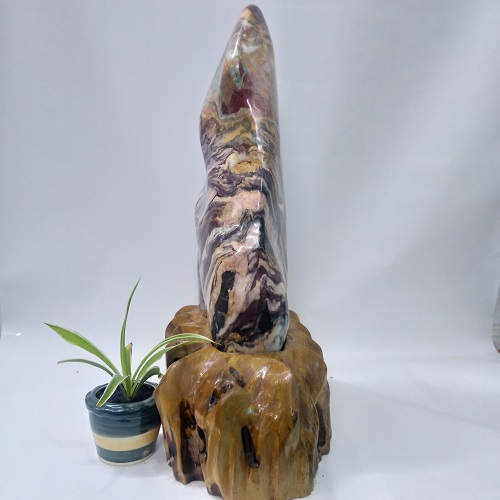 Đá phong thủy Serpentine ngũ sắc CD013