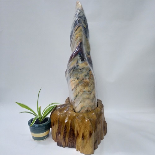 Đá phong thủy Serpentine ngũ sắc CD014