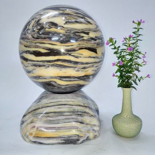 Quả cầu đá phong thủy serpentine
