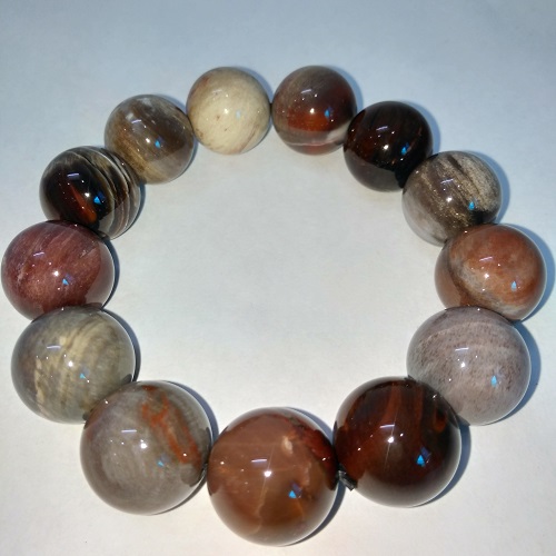 Đá phong thủy vòng tay gỗ hóa thạch VT001 Đá phong thủy vòng tay gỗ hóa thạch VT001