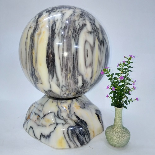 Quả cầu serpentine đá phong thủy QC019 Quả cầu serpentine đá phong thủy QC019